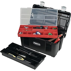 Werkzeugkoffer RAACO Toolbox 31-26, B 445 x T 230 x H 235 mm, Polypropylen, schwarz