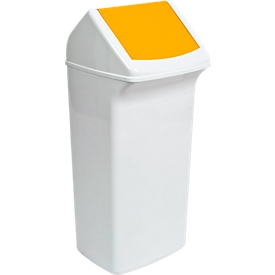 Wertstoffsammler Flip, 40 Liter, mit Deckel, gelb
