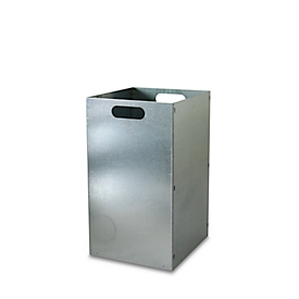 Wertstoffsammler, Volumen 87 l, mit Inneneimer, Stahl verzinkt, B 340 x T 380 x H 900 mm, grau