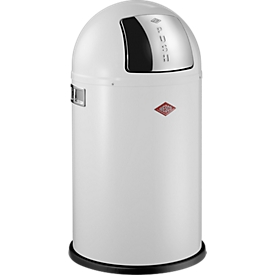 Wesco Abfalleimer Pushboy junior, Inhalt 22 L, mit Deckel, weiß