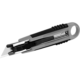 Westcott Cutter Professional, ergonomic handle, lightweight plastic housing, automatic blade return, gray/black