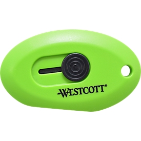 Westcott mini cutter knife ceramic blade, 10 cm, with automatic grid, green
