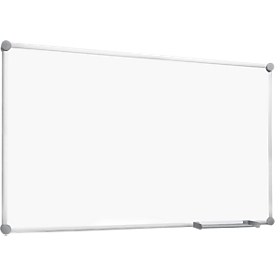 Whiteboard 2000 MAULpro, weiß kunststoffbeschichtet, Rahmen platingrau, 900 x 600 mm