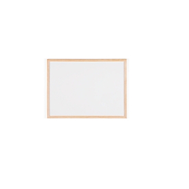 Whiteboard Bi-silque Basic Plus, Wandmontage, B 600 x H 450 mm, magnethaftend & beschreibbar, weiß lackierter Stahl & Pinienholz, mit Montagematerial
