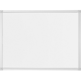 Whiteboard Franken X-tra!Line, geëmailleerd oppervlak, magnetisch, beschrijfbaar, incl. opbergbak, B 600 x H 450 mm, staal/aluminium, wit-zilver