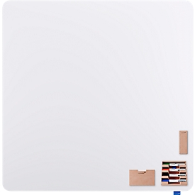 Whiteboard Legamaster Essence, für die Wandmontage, B 1200 x H 1200 mm, Stahl weiss emailliert, magnethaftend, mit umfangreichem Zubehör