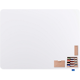 Whiteboard Legamaster Essence, für die Wandmontage im Querformat, B 1200 x H 900 mm, Stahl weiss emailliert, magnethaftend, mit umfangreichem Zubehör
