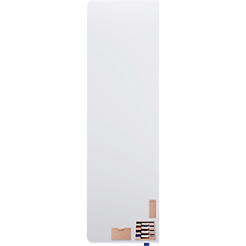 Whiteboard Legamaster Wall-Up LRC, magnetisch, Ecke links abgerundet, B 595 x T 23 x H 2000 mm, emaillierter Stahl, weiss