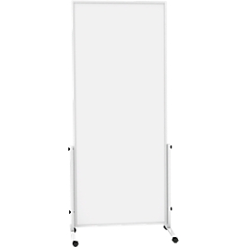 Whiteboard mobile easy2move MAULsolid, tôle d’acier, revêtement blanc, magnétique, l. 750 x H 1800 mm
