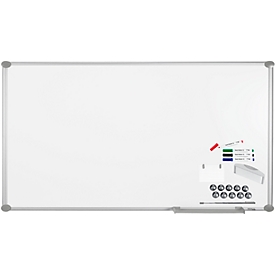 Whiteboard Premium 2000 MAUL argent, revêtement laqué, 900 x 1800 mm, avec accessoires