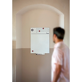 Whiteboard Skin, 550 x 750 mm, mit Uhr und Kalender