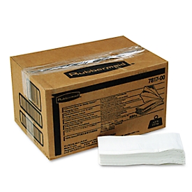 Wickeltischunterlagen Rubbermaid®, 2-lagig, antimikrobiell, Papier, L 355,6 x B 317,5 x H 152,4 mm, weiß, 320 Stück in Karton
