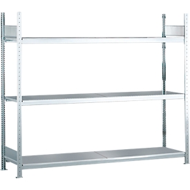Wide span basic shelving WS2000 - H2000 x W1500 x D400 mm, 3 levels, steel