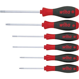 WIHA Schraubendrehersatz 362 K7, 7-teilig Sternprofil, SoftFinish® Griff, Chrom-Vanadium-Molybdän-Stahl, matt verchromt