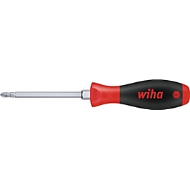 WIHA schroevendraaier 314 grootte PZD 1, klinglengte 80 mm, meer-componenten handgreep, chroom-vanadium-molybdeenstaal, zeskantsleutelhulp