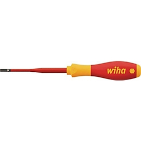 WIHA VDE-Schraubendreher 3201 slimFix, Schneide B 3,5 mm, Klinge L 100 mm, isoliert, IEC 60900 geprüft