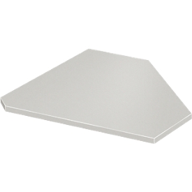 Winkelplatte, 90°, B 800 x T 800 mm, lichtgrau
