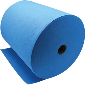 WIPEX-SPEZIAL Reinigungstücher, 1-lagig, perforiert, reißfest, lebensmittelunbedenklich, recyclingfähig, 100 % Viskose, blau, 1 Rolle mit 400 Tüchern