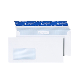 Witte enveloppen, 110 x 220 mm (DL) 100 g/m², met venster, 500 stuks