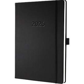 Wochenkalender Sigel Conceptum 2026 C2618, A4+, 192 Seiten, 1 Jahr, 2 Seiten für je 1 Woche, PEFC®-Papier/Kunststoff, schwarz