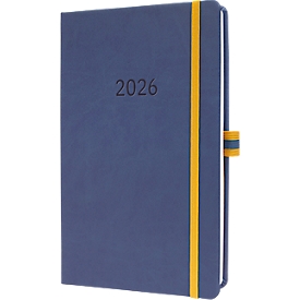 Wochenkalender Sigel Linescape 2026 DE L2606, A5, 176 Seiten, 53 Wochen, 2 Seiten für je 1 Woche, FSC®-Papier/Kunststoff, blau-gelb