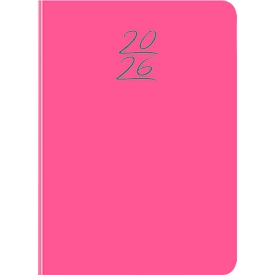 Wochenplaner Korsch Colour 2026, 160 Seiten, B 110 x H 155 mm, Papier/Kunststoff, pink