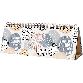 Wochenplaner Sigel Jolie Apricot Inspiration, undatiert, A4 quer, 124 Seiten, englische Sprache, Aufstellfunktion, 2 Stickerbögen, mehrfarbig