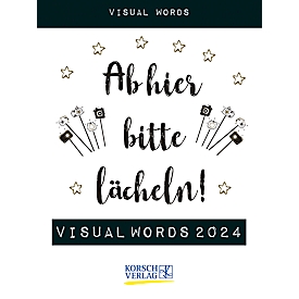 Wochentag-Kalender Korsch Visual Words 2024, 1 Seite je Wochentag, B 120 x H 160 mm
