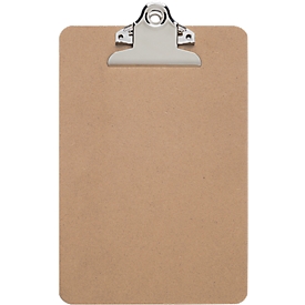 Writing tablet MAULclassic, DIN A5 portrait format, nostalgic clip, hardboard, brown