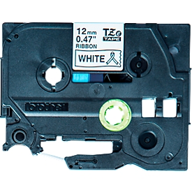 Writing tape TZe-R231 12 mm, white/black