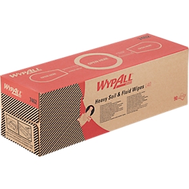 WypAll® L40 doekjes, 1-laags, L 246 x B 406 mm, papier, wit, 9 dozen met elk 90 doekjes
