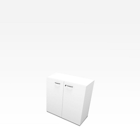 X-TIME WORK cupboard, 2 AA, 860 x 430 x 860 mm, white/white