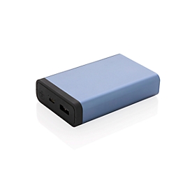 XD Collection Pocket-Powerbank, USB+Micro-USB, 10.000 mAh, Aluminium, blau