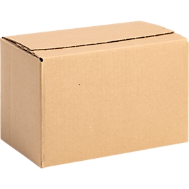 Xenial folding cartons, 1-wall, L 140 x W 238 x H 147 mm, up to 20 kg, brown, 20 pieces