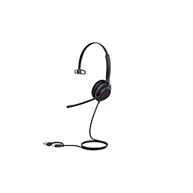 Yealink UH35 Mono - Headset - On-Ear - kabelgebunden - USB-C - Schwarz