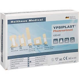 YPSIPLAST® pleisterassortiment, 50 stuks, robuust, huidkleurig weefsel