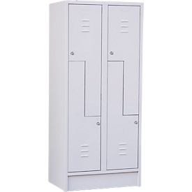 Z-Schrank, mit 4 Abteilen, Zylinderschloss