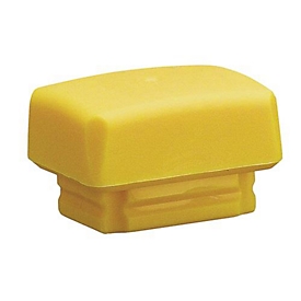 Zacht beklede hamerkop SECURAAL kop d.35x45mm PU geel medium HALDER