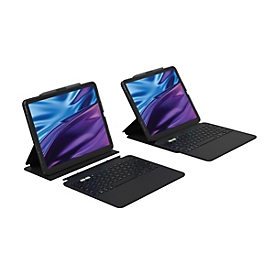 ZAGG Pro Keys 2 - Tastatur und Foliohülle (Folienabdeckung) - hintergrundbeleuchtet - kabellos - Bluetooth - QWERTZ