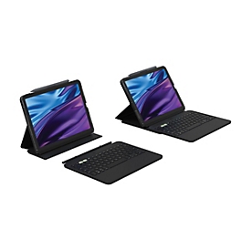 ZAGG Pro Keys 2 - Tastatur und Foliohülle (Smart Folio-Abdeckung) - hintergrundbeleuchtet - kabellos - Bluetooth - QWERTZ