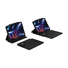 ZAGG Pro Keys 2 - Tastatur und Foliohülle (Smart Folio-Abdeckung) - hintergrundbeleuchtet - kabellos - Bluetooth - QWERTZ