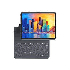 ZAGG Pro Keys - Tastatur und Foliohülle - hintergrundbeleuchtet - Bluetooth - Schweiz - holzkohlefarben  Tastatur, holzkohlefarben  Gehäuse