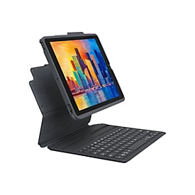 ZAGG Pro Keys - Tastatur und Foliohülle - hintergrundbeleuchtet - Bluetooth - Schweiz - Schwarz/Grau Tastatur, Schwarz/Grau Gehäuse