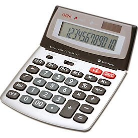 Zakrekenmachine Genie 560 T, 12-cijferig jumbodisplay, werkt op zonne-energie & batterijen