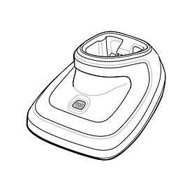 Zebra CR8178-PC Presentation Cradle - Docking Cradle für Strichcode-Scanner - geeignet für Wandmontage, montierbarer Wagen, Desktop - schwarz - für Zebra DS8178