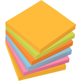 Zelfklevende notitieblaadjes Sigel Business, 75 x 75 mm, 6 blokken a 100 vellen
