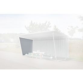 Zijpaneel voor model Siegen – polyester – trapeziumplaat – linkerkant (voor enkelzijdig model)