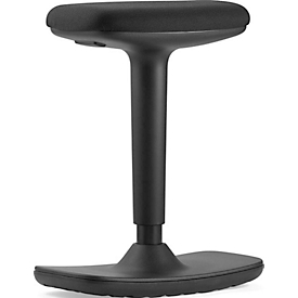 Zit-/sta-kruk Dauphin, H 500-750 mm, voet met kantelfunctie, H 500-750 mm, schijfvoet, met kantelfunctie, zwart