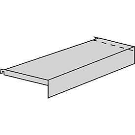 Zócalo, con cartelas, para estantería de cremallera Variabo, An 750 x P 350 mm