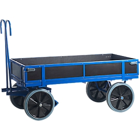 Zware transportwagen - met zijwanden - 1160 x 760 mm - 700 kg - rubberbanden